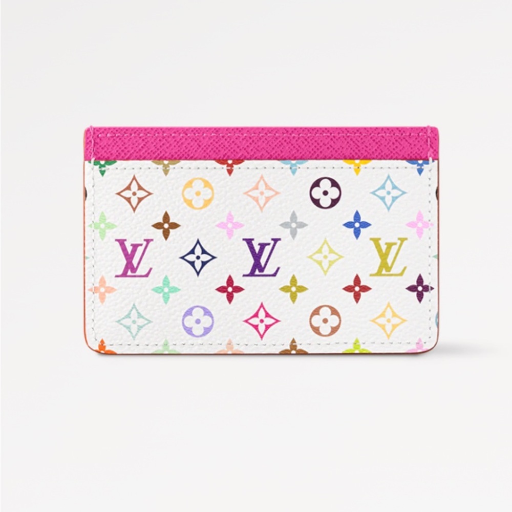 Louis Vuitton Murakami multicolor White and Pink Card Holder New in box